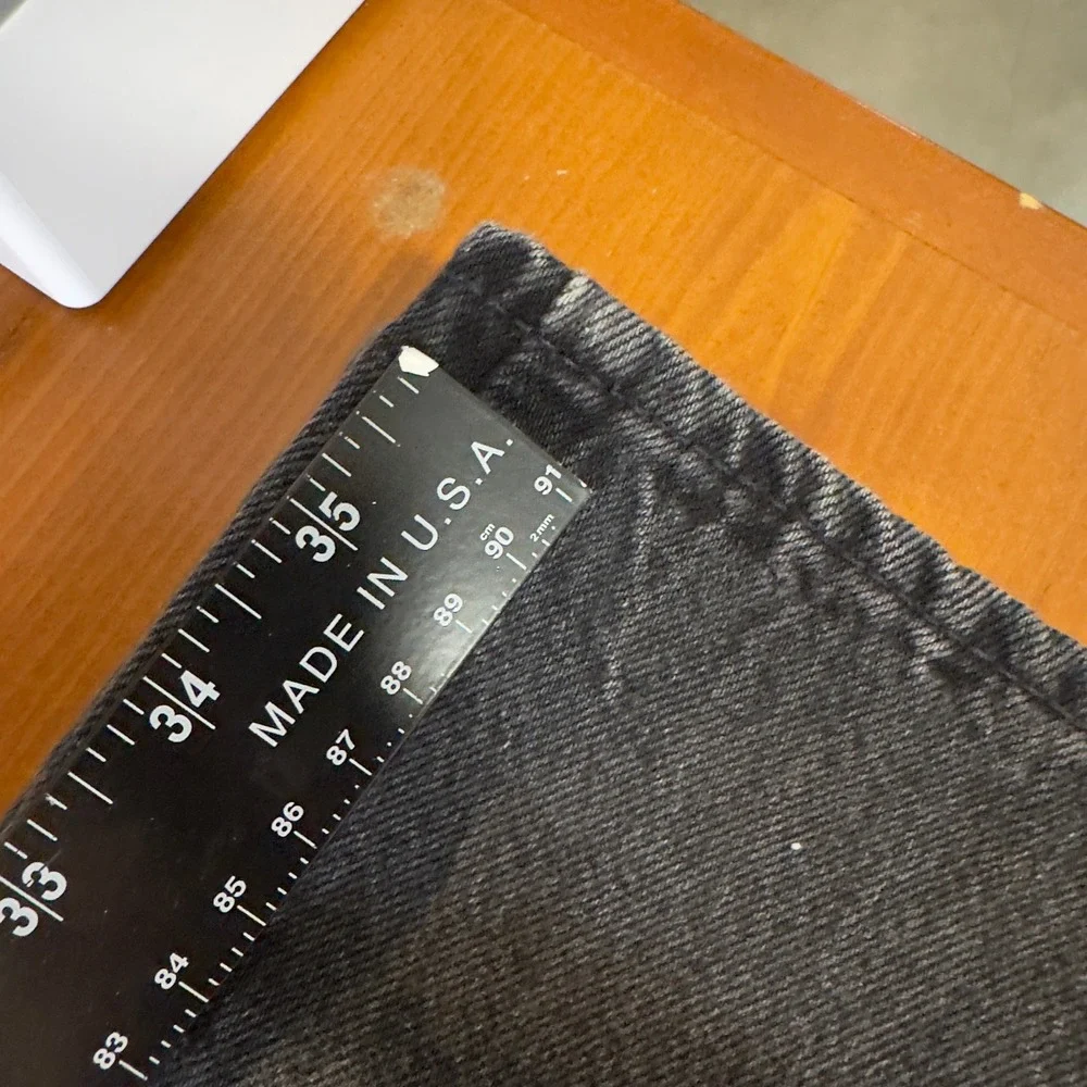 NWT Levi's 501 Original Jeans Mens 36x36 Black Straight Leg Baggy Denim Pants